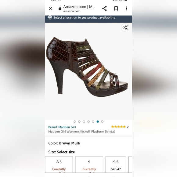 Madden Girl womens kickoff open-toe platform high-heeled Strappy Shoes 9 - Picture 2 of 7